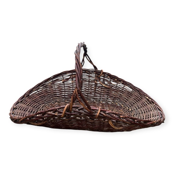 Large Handmade Brown Wicker 30” log Basket - Picture 1 of 16